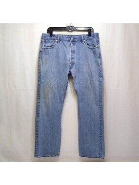 Levi's 501 Vintage Button Fly Jeans 36x29 Mid Rise Red Tag Top Button #3757 EUC